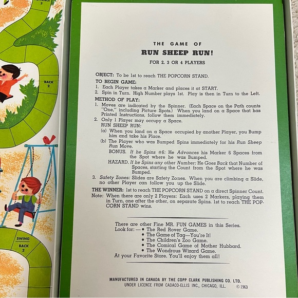 Vintage The Game of Run Sheep Run! By Mr. Fun Cadaco Ellis 1963 - Picture 8 of 13